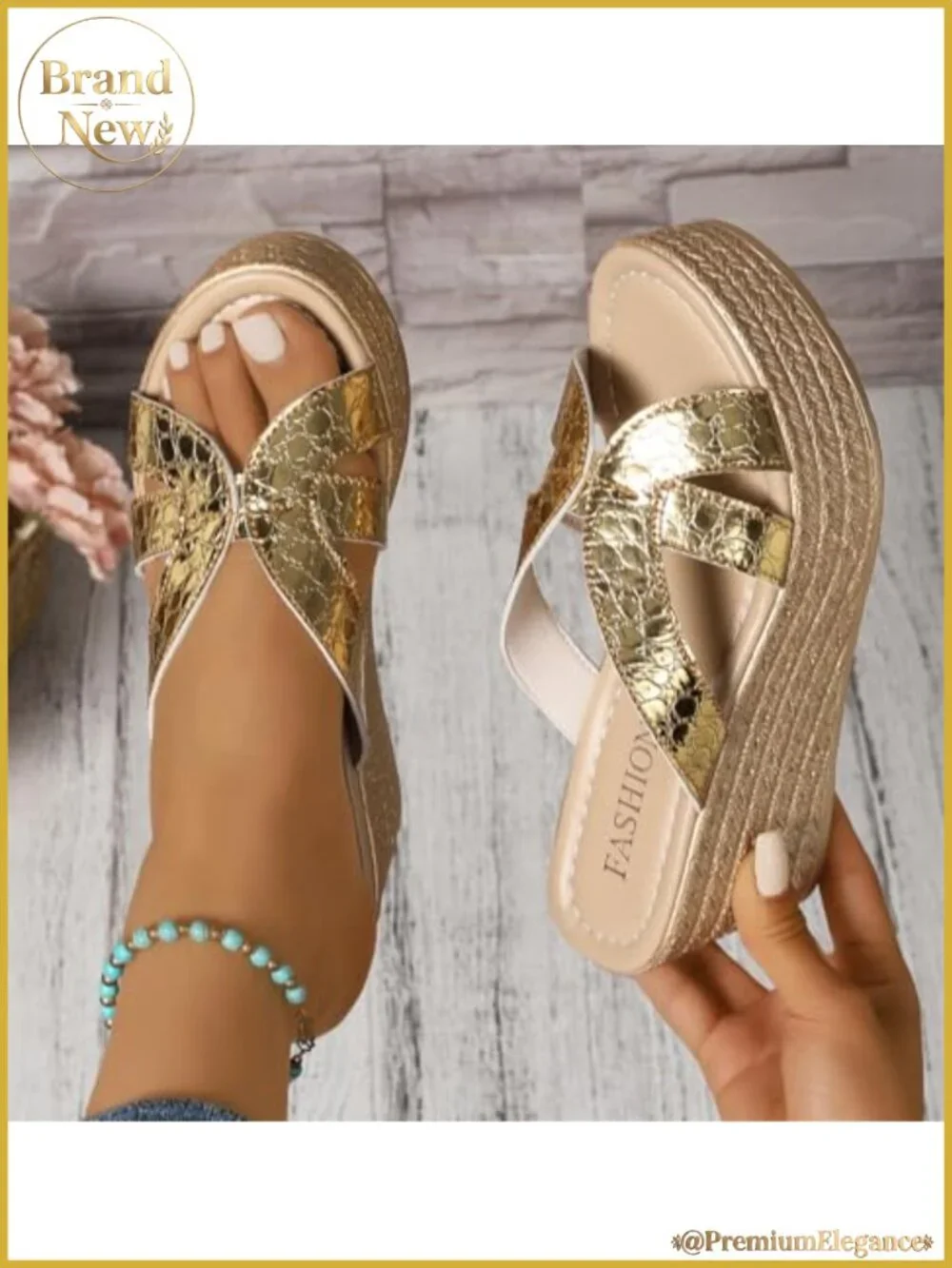 Womens Dressy Platform Wedge Sandals Open Toe Slip On Comfort Orthopedic